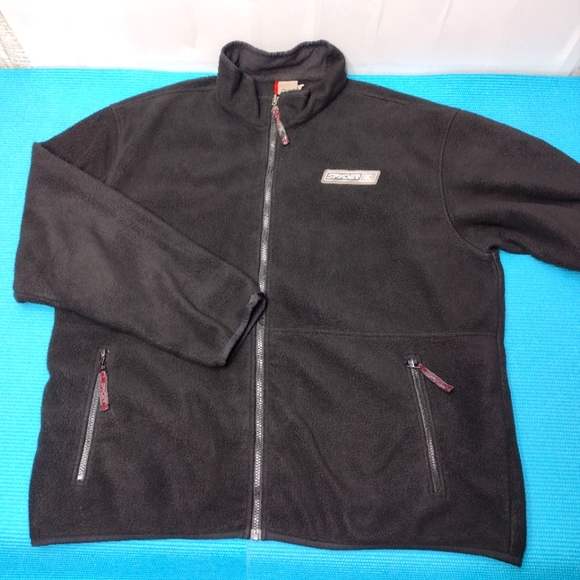 Spyder Men's Black Fleece Jacket Full Zip Embroidered Logo Size XXL - Picture 2 of 12